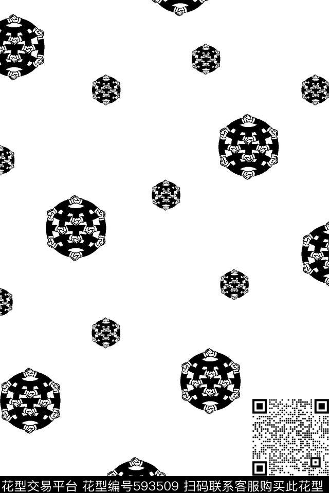 抽象几何靓仔男装传统印花华亿平台下载（图片编号: 593509） - 瓦栏（Walan）