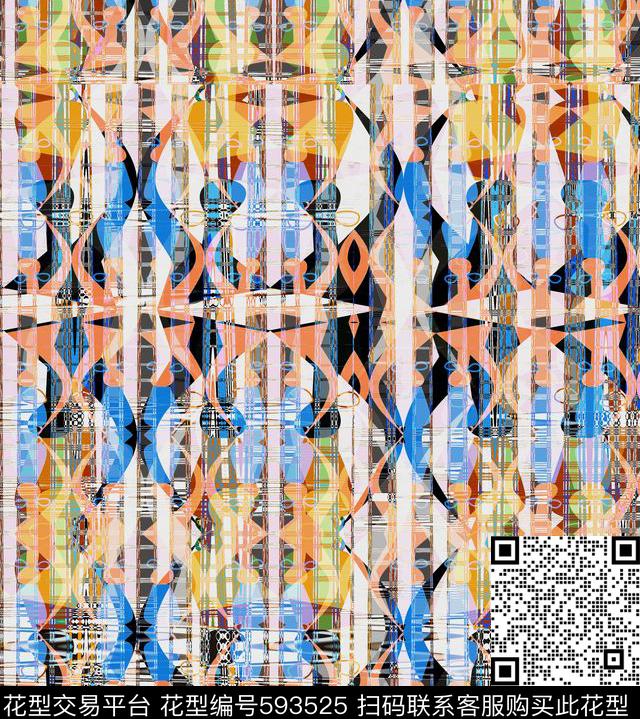 线条女裙人物数码印花华亿平台下载（图片编号: 593525） - 瓦栏（Walan）