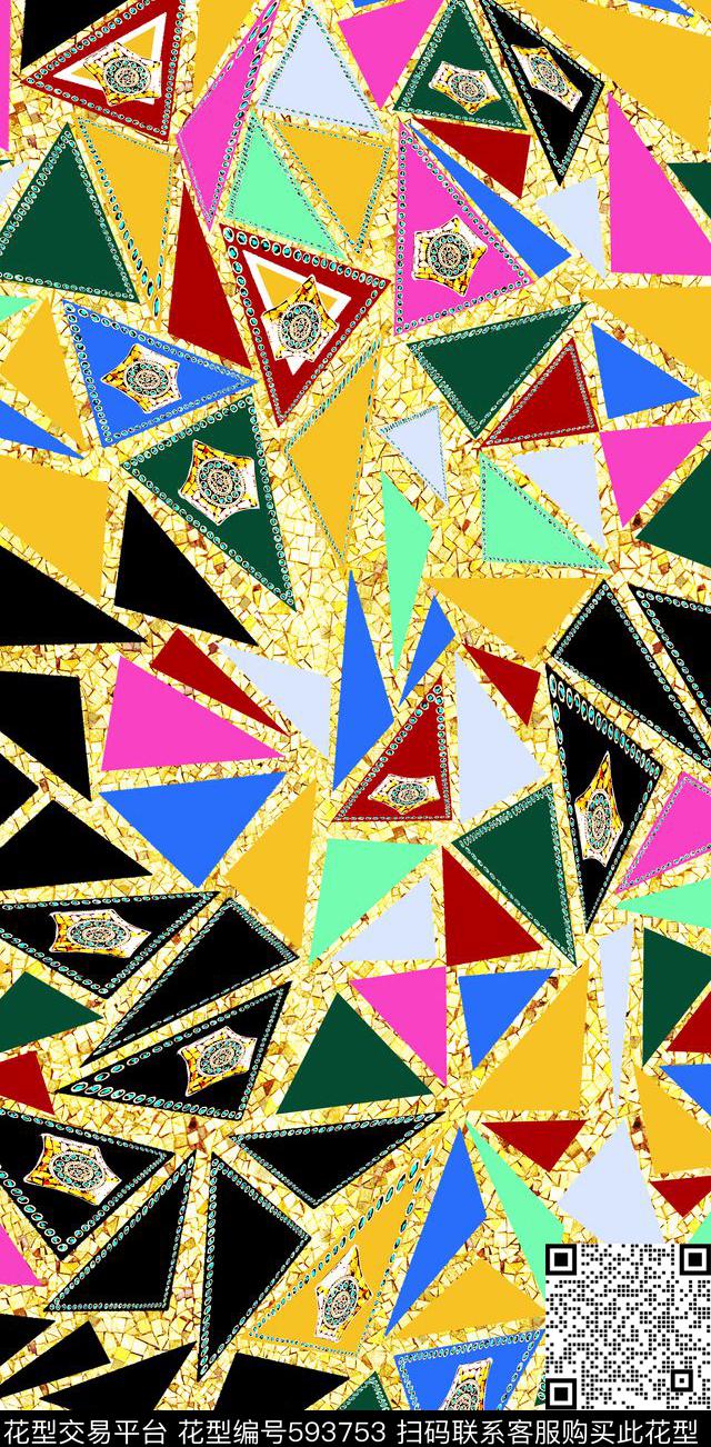 几何肌理定位。泳装数码印花华亿平台下载（图片编号: 593753） - 瓦栏（Walan）