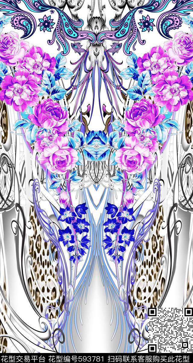 定位花佩斯利数码印花华亿平台下载（图片编号: 593781） - 瓦栏（Walan）