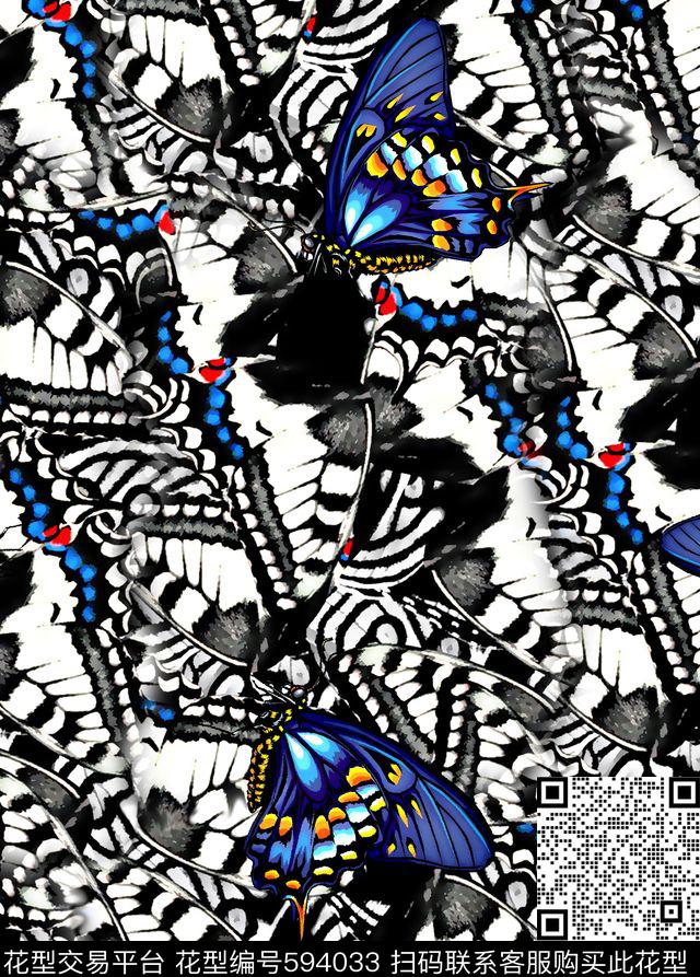 女装衬衫昆虫抽象女装图案数码印花华亿平台下载（图片编号: 594033） - 瓦栏（Walan）