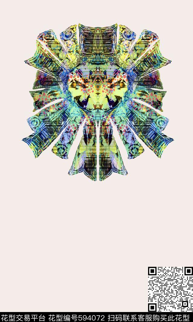 时尚肌理条纹数码印花华亿平台下载（图片编号: 594072） - 瓦栏（Walan）