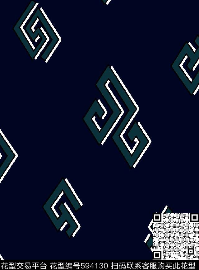 男装不规则几何菱形传统印花华亿平台下载（图片编号: 594130） - 瓦栏（Walan）