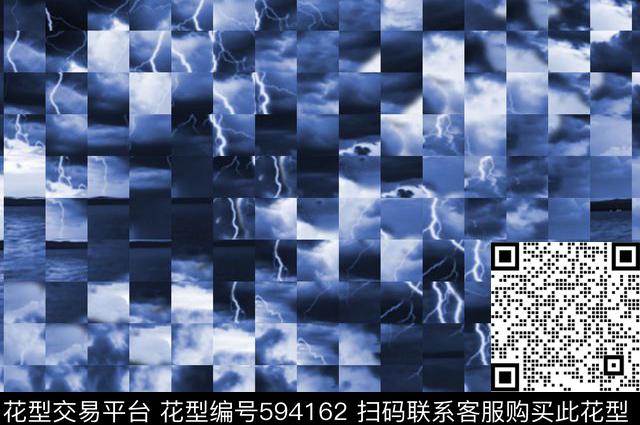 小方块方格几何数码印花华亿平台下载（图片编号: 594162） - 瓦栏（Walan）