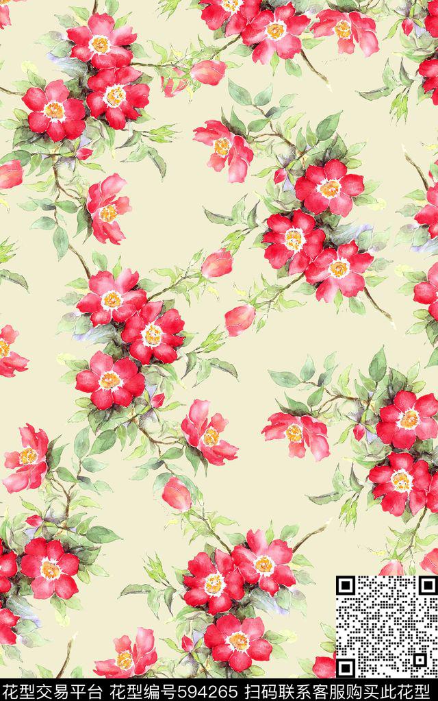 清爽时尚印花裙子印花春夏华亿平台数码印花华亿平台下载（图片编号: 594265） - 瓦栏（Walan）