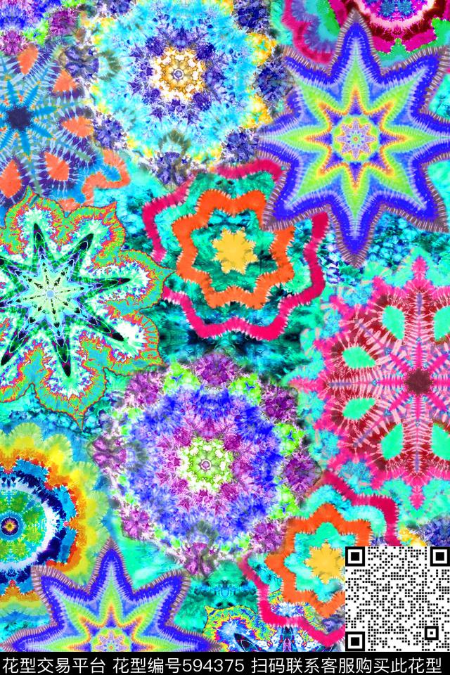 抽象肌理中国风民族风数码印花华亿平台下载（图片编号: 594375） - 瓦栏（Walan）