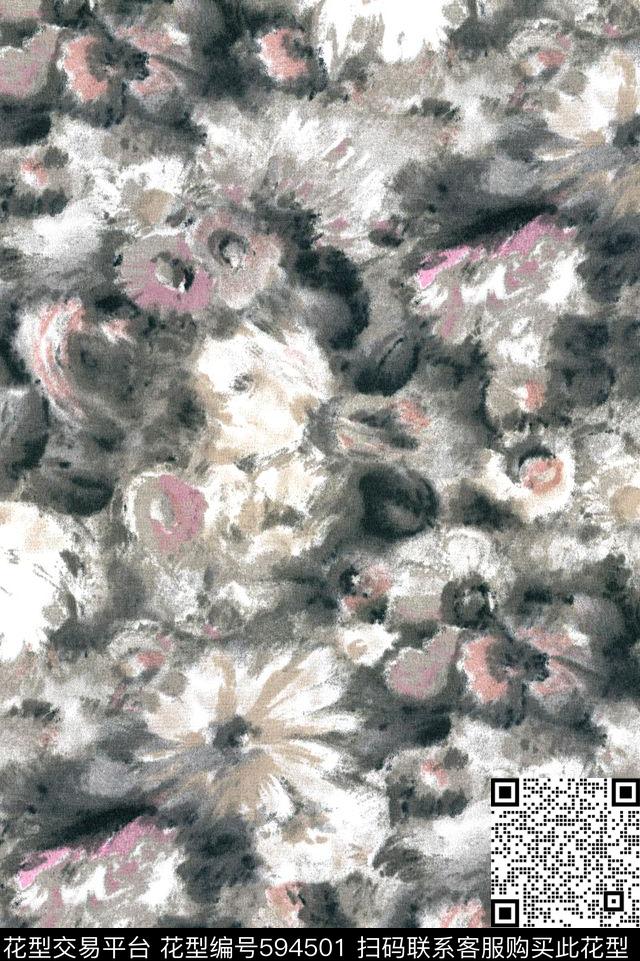 花卉女装衬衫华亿平台碎花传统印花华亿平台下载（图片编号: 594501） - 瓦栏（Walan）