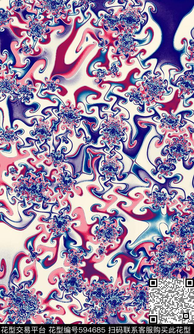 解构女装几何数码印花华亿平台下载（图片编号: 594685） - 瓦栏（Walan）