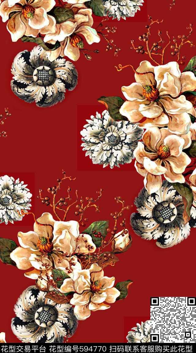 流行大牌欧式数码印花华亿平台下载（图片编号: 594770） - 瓦栏（Walan）