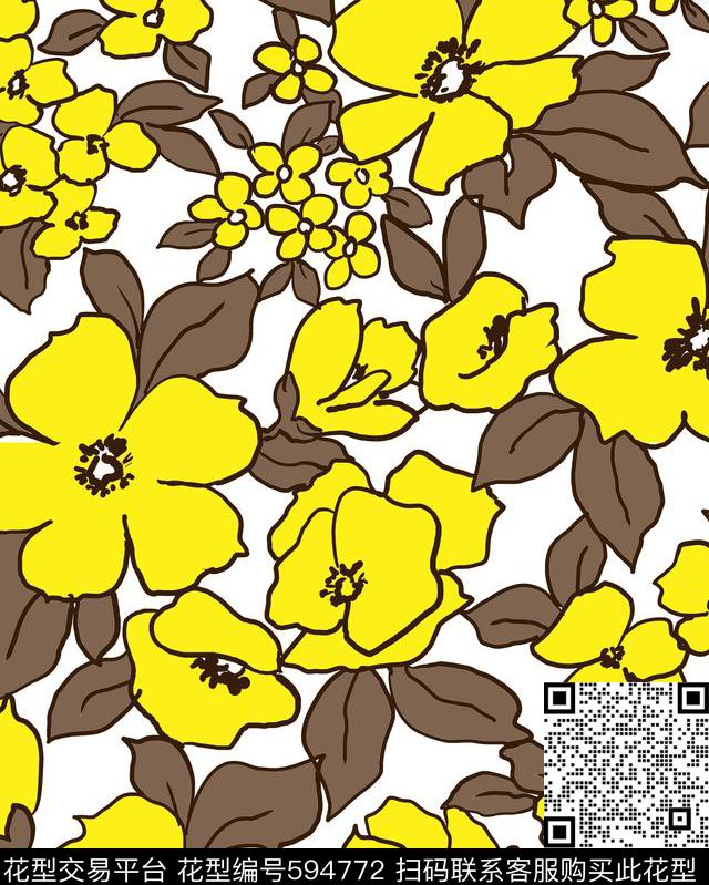 优雅时尚传统印花华亿平台下载（图片编号: 594772） - 瓦栏（Walan）