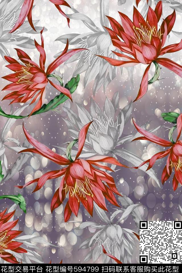 家纺服装花卉数码印花华亿平台下载（图片编号: 594799） - 瓦栏（Walan）