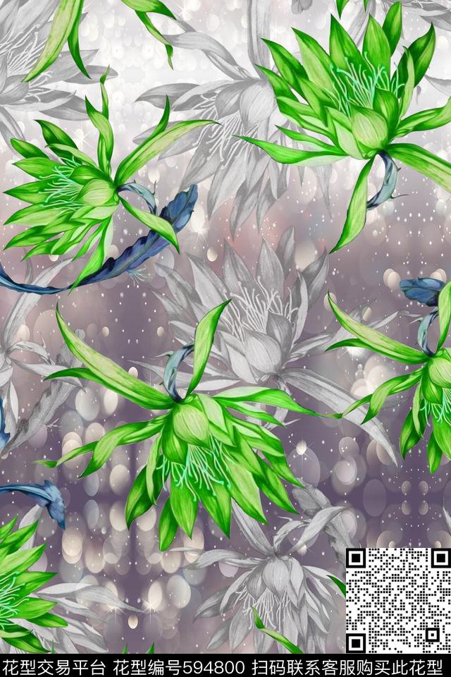 家纺服装花卉数码印花华亿平台下载（图片编号: 594800） - 瓦栏（Walan）