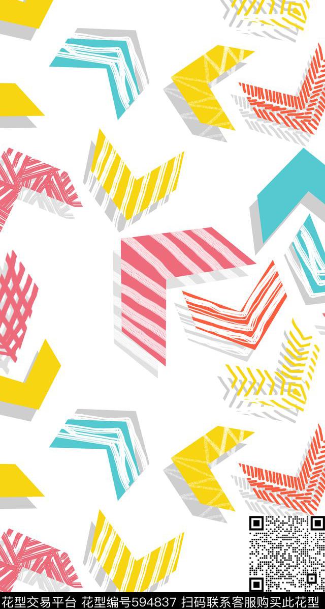 色块不规则几何三角形传统印花华亿平台下载（图片编号: 594837） - 瓦栏（Walan）