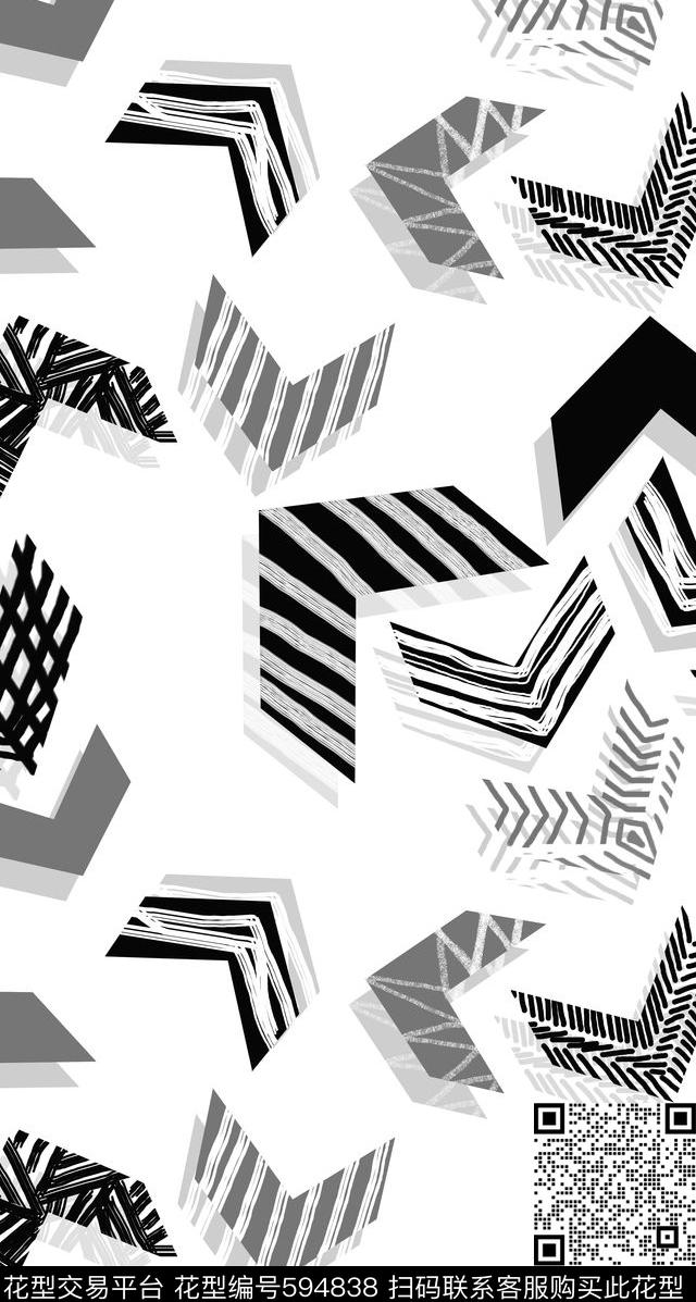 色块不规则几何三角形传统印花华亿平台下载（图片编号: 594838） - 瓦栏（Walan）