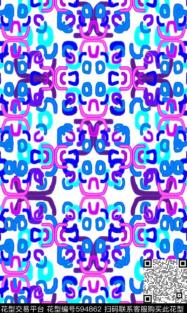 几何线条几何图案格子图案数码印花华亿平台下载（图片编号: 594862） - 瓦栏（Walan）