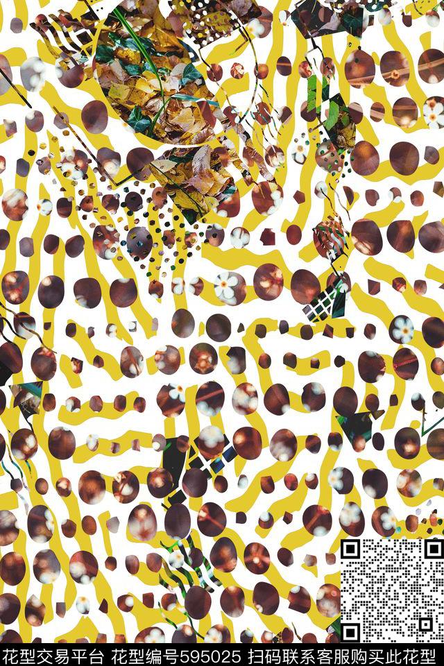 女装四方连续抽象几何数码印花华亿平台下载（图片编号: 595025） - 瓦栏（Walan）