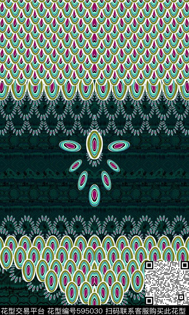 定位几何蕾丝传统印花华亿平台下载（图片编号: 595030） - 瓦栏（Walan）