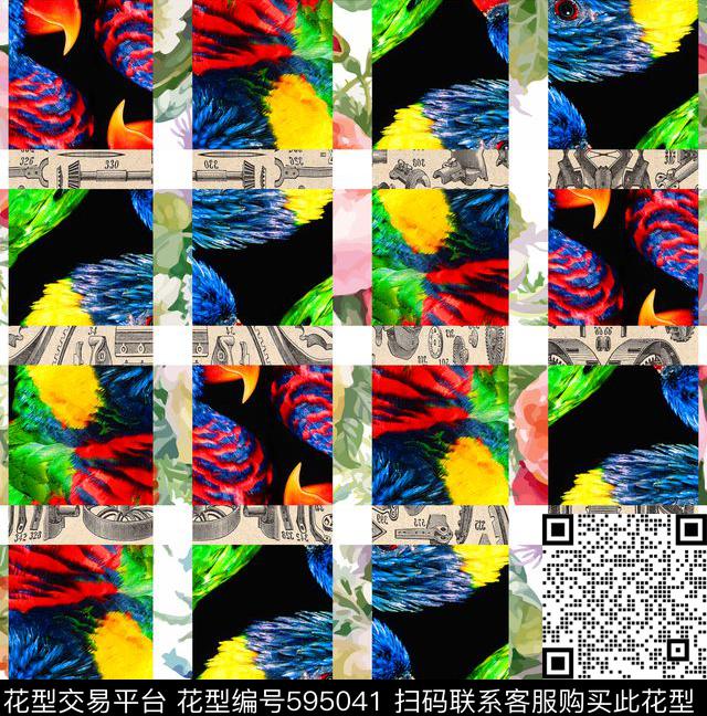 坯布个性原创数码印花华亿平台下载（图片编号: 595041） - 瓦栏（Walan）