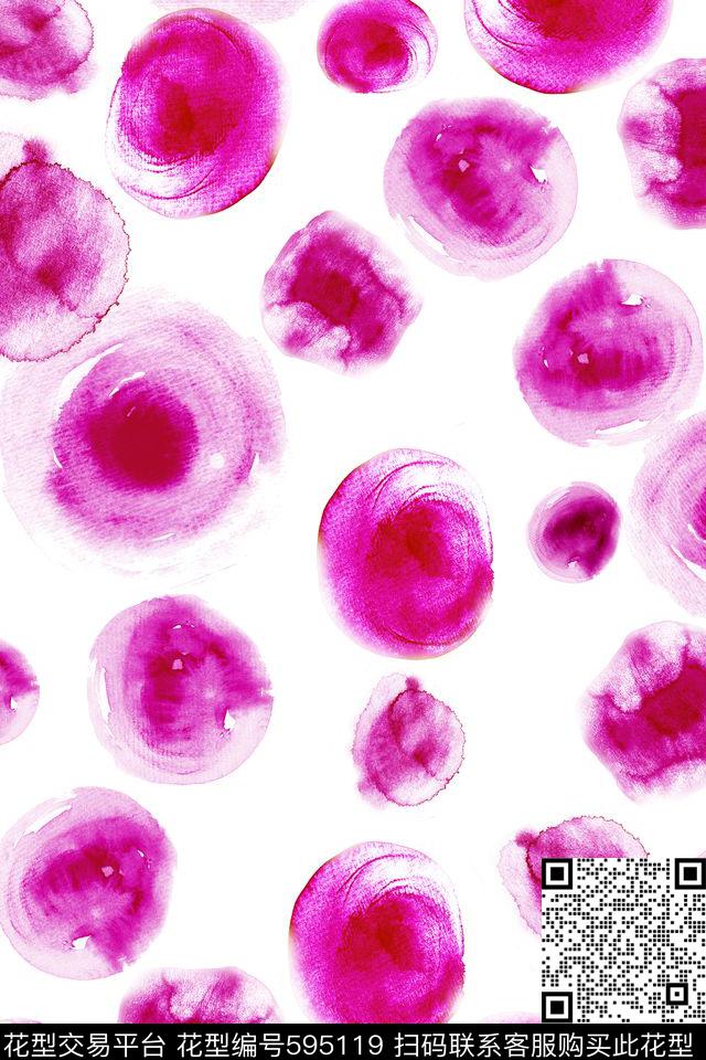 随意抽象晕染数码印花华亿平台下载（图片编号: 595119） - 瓦栏（Walan）