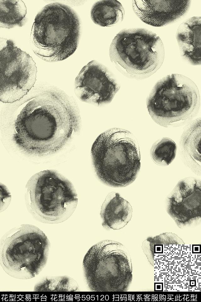 随意抽象晕染数码印花华亿平台下载（图片编号: 595120） - 瓦栏（Walan）