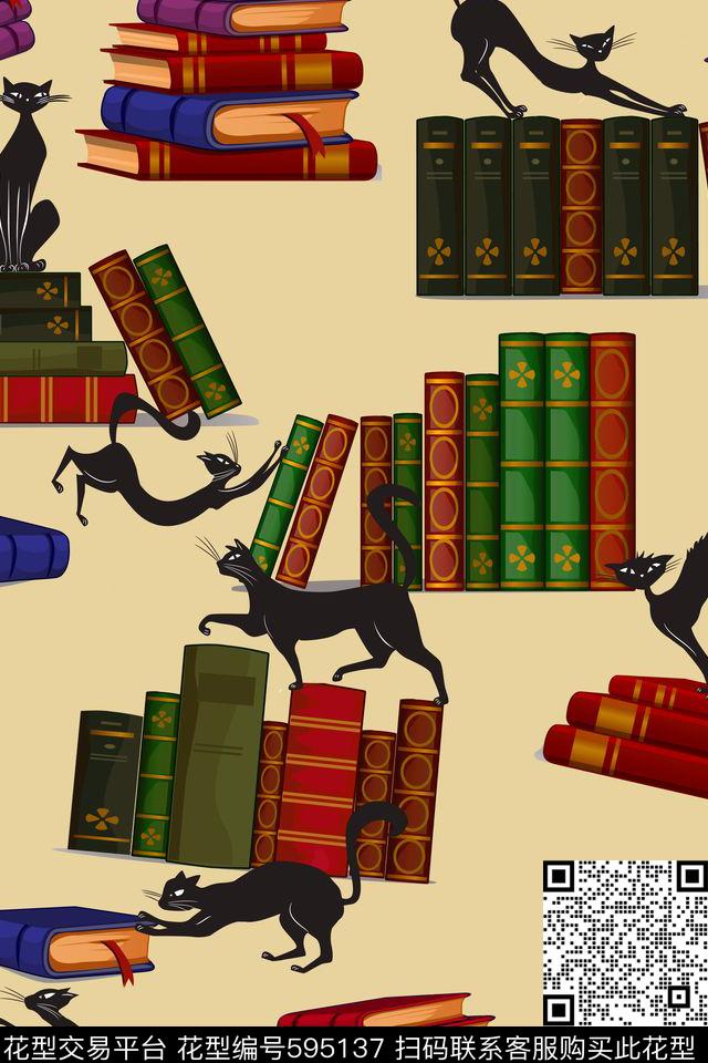 女装童装家纺卡通猫数码印花华亿平台下载（图片编号: 595137） - 瓦栏（Walan）