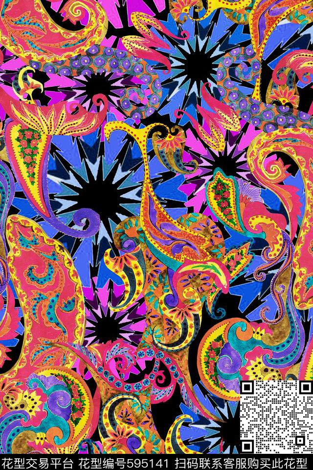 佩斯利传统印花华亿平台下载（图片编号: 595141） - 瓦栏（Walan）