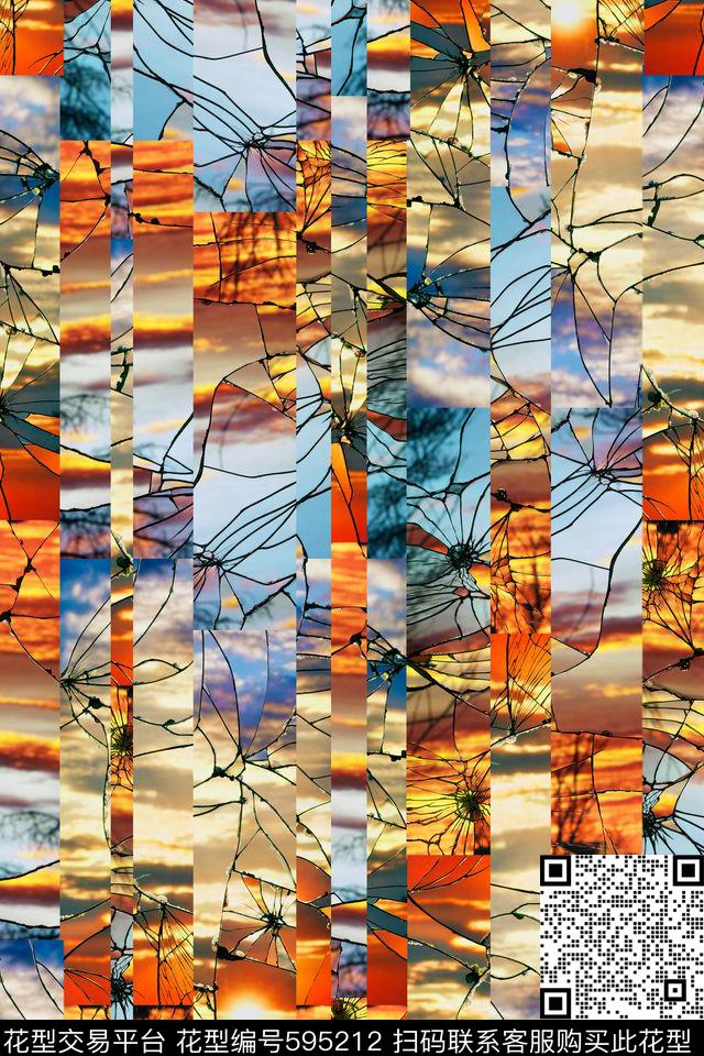 切割效果几何女士西装数码印花华亿平台下载（图片编号: 595212） - 瓦栏（Walan）