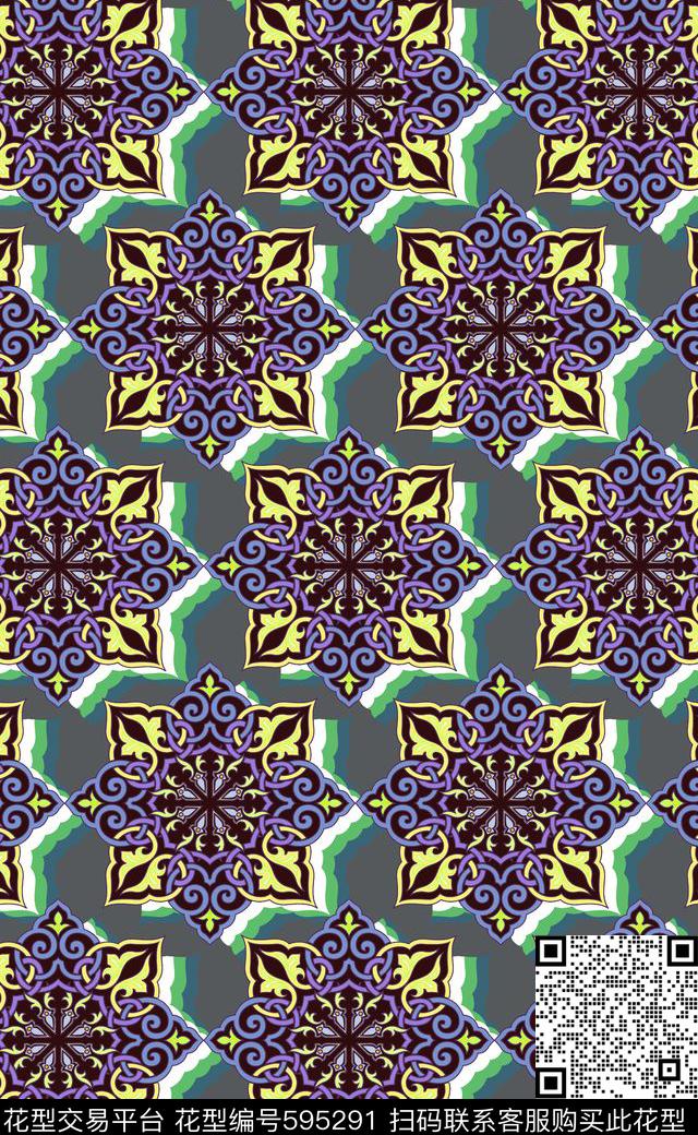 民族风土耳其花纹女装传统印花华亿平台下载（图片编号: 595291） - 瓦栏（Walan）