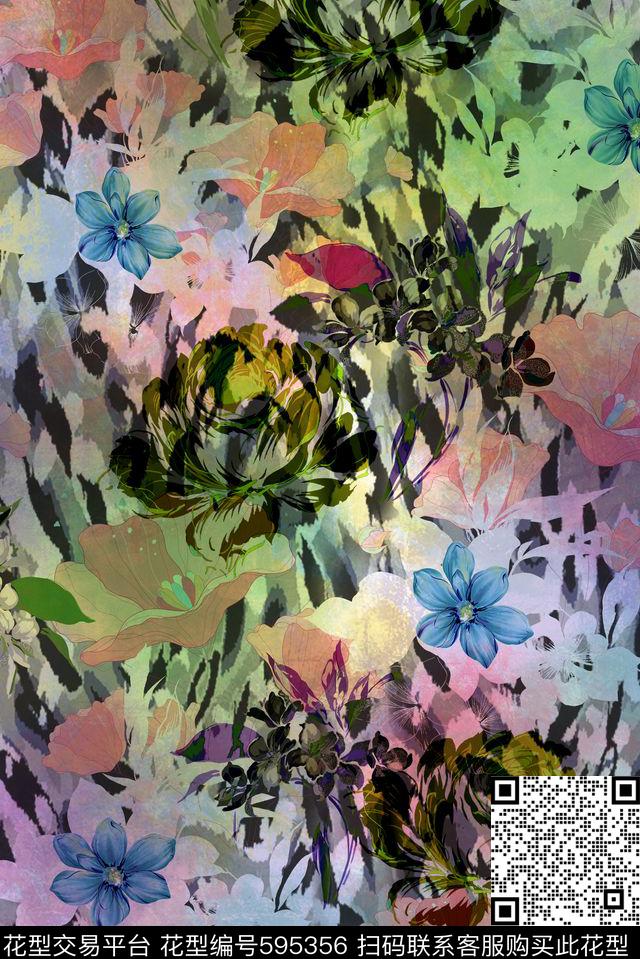 零点--女装小碎花花朵数码印花华亿平台下载（图片编号: 595356） - 瓦栏（Walan）