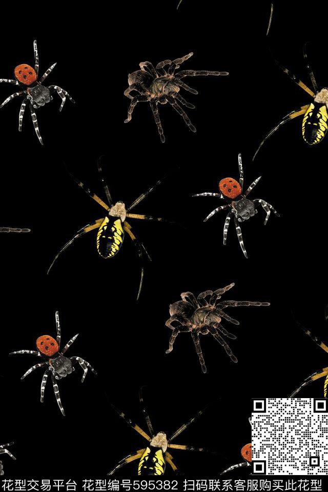 昆虫蜘蛛霸气数码印花华亿平台下载（图片编号: 595382） - 瓦栏（Walan）