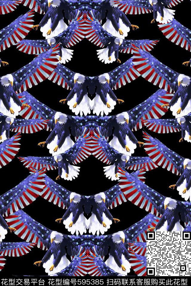 老鹰英伦英国数码印花华亿平台下载（图片编号: 595385） - 瓦栏（Walan）