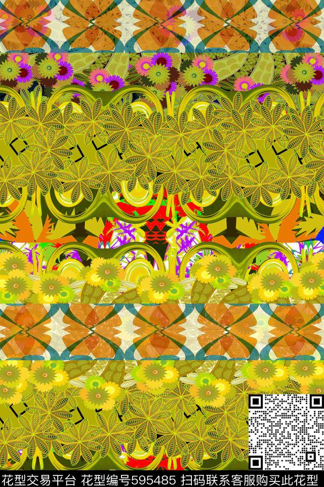 女裙佩斯利民族风数码印花华亿平台下载（图片编号: 595485） - 瓦栏（Walan）