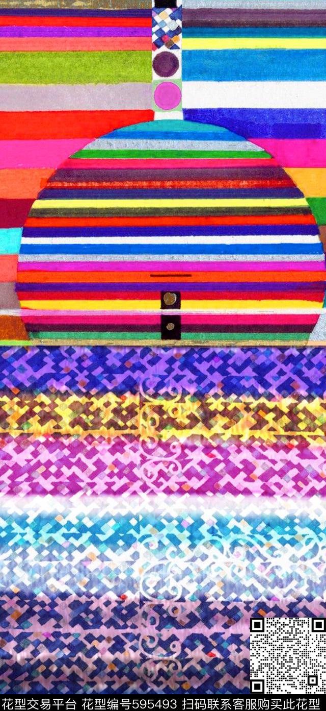 中老年定位民族风传统印花华亿平台下载（图片编号: 595493） - 瓦栏（Walan）