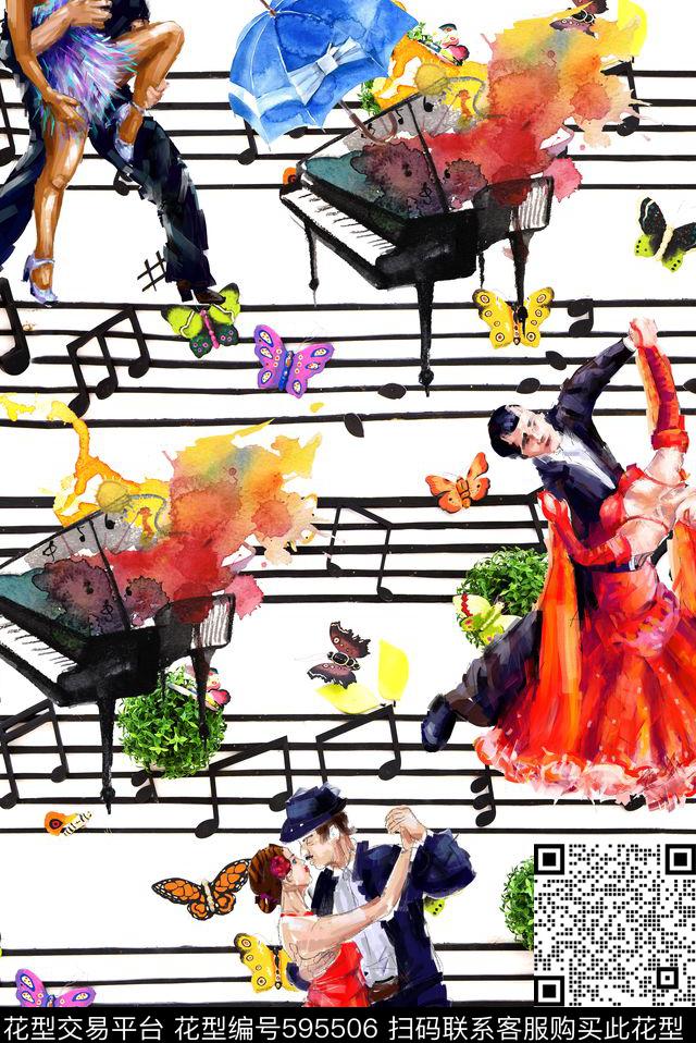 印第安民族风中国风数码印花华亿平台下载（图片编号: 595506） - 瓦栏（Walan）