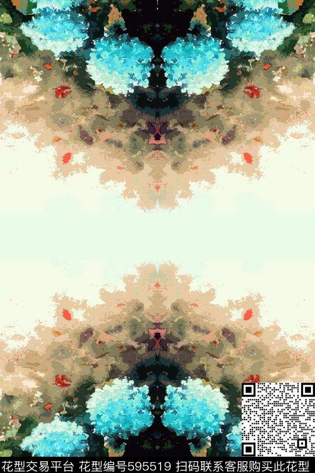 中老年定位花卉数码印花华亿平台下载（图片编号: 595519） - 瓦栏（Walan）