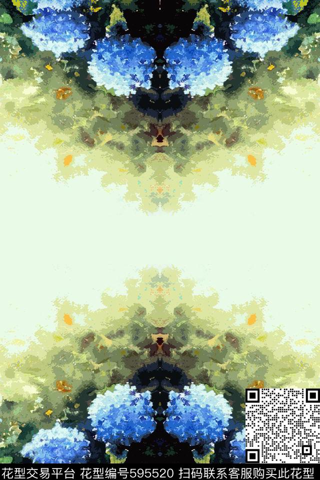 中老年定位花卉数码印花华亿平台下载（图片编号: 595520） - 瓦栏（Walan）