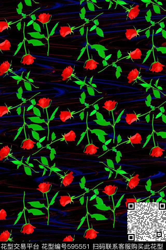 小碎花数码印花华亿平台下载（图片编号: 595551） - 瓦栏（Walan）