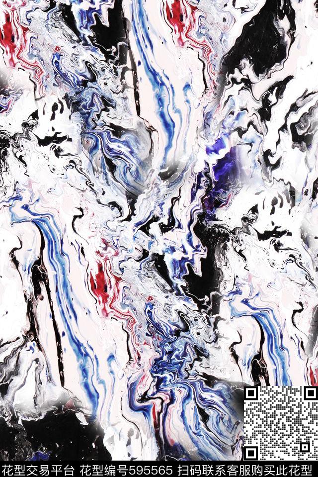 时尚多彩肌理数码印花华亿平台下载（图片编号: 595565） - 瓦栏（Walan）