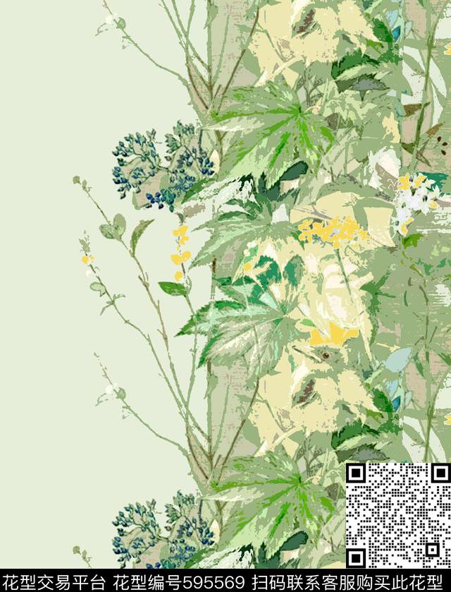 时尚女装衬衫裙款手绘定位传统印花华亿平台下载（图片编号: 595569） - 瓦栏（Walan）