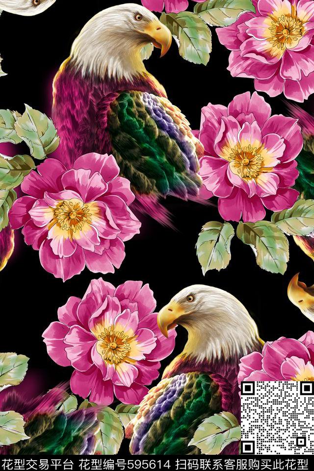 花鸟数码印花华亿平台下载（图片编号: 595614） - 瓦栏（Walan）