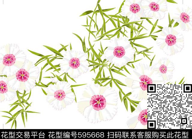 花瓣花朵花卉数码印花华亿平台下载（图片编号: 595668） - 瓦栏（Walan）