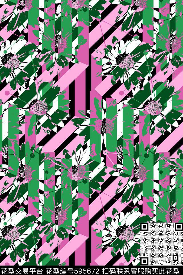 自然前卫流行时尚传统印花华亿平台下载（图片编号: 595672） - 瓦栏（Walan）