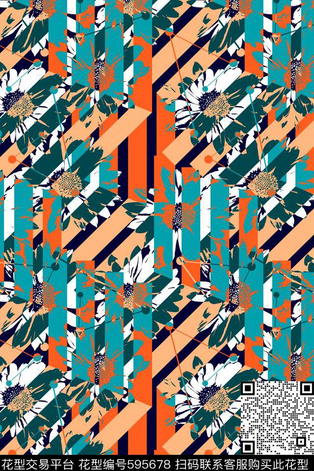 自然前卫流行时尚传统印花华亿平台下载（图片编号: 595678） - 瓦栏（Walan）