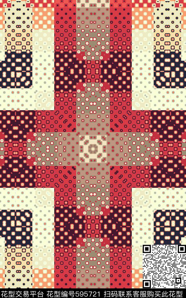 几何圆点泳装传统印花华亿平台下载（图片编号: 595721） - 瓦栏（Walan）