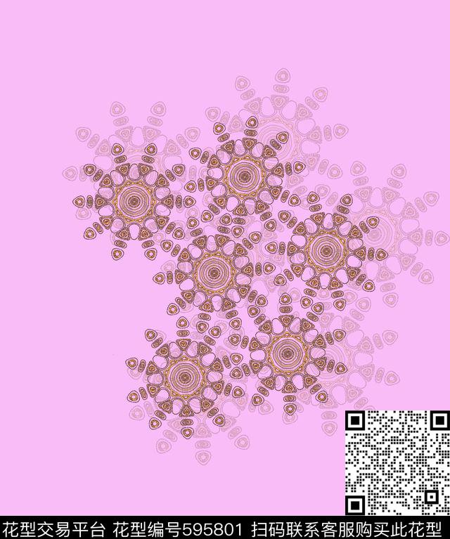 个性时尚绚丽数码印花华亿平台下载（图片编号: 595801） - 瓦栏（Walan）