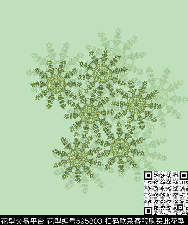 个性时尚绚丽数码印花华亿平台下载（图片编号: 595803） - 瓦栏（Walan）