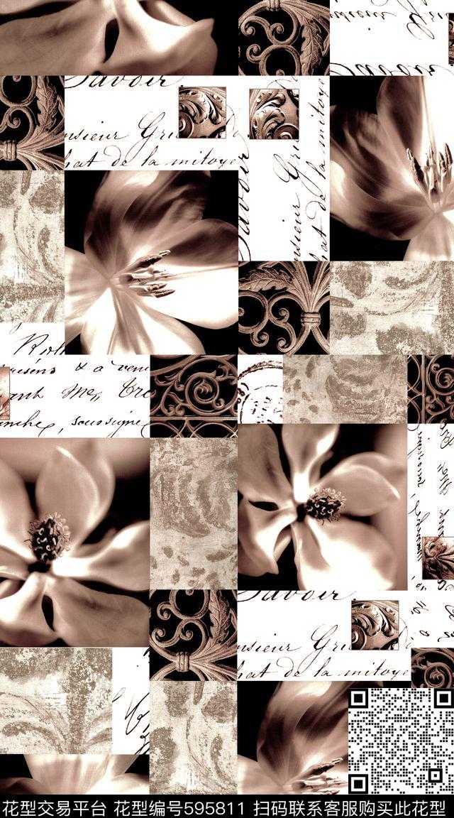 创意欧式几何数码印花华亿平台下载（图片编号: 595811） - 瓦栏（Walan）