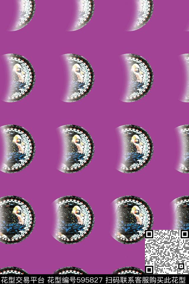 照片卡通时尚美女数码印花华亿平台下载（图片编号: 595827） - 瓦栏（Walan）