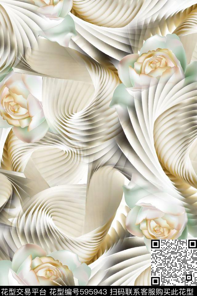 抽象几何清爽梦幻艺术平底立体手绘满版最新高清数码蕾丝民族中国风绣花珠宝肌理时尚潮

流大牌复古欧美风女装衬衫女装裙抽象纹理数码印花华亿平台下载（图片编号: 595943） - 瓦栏（Walan）