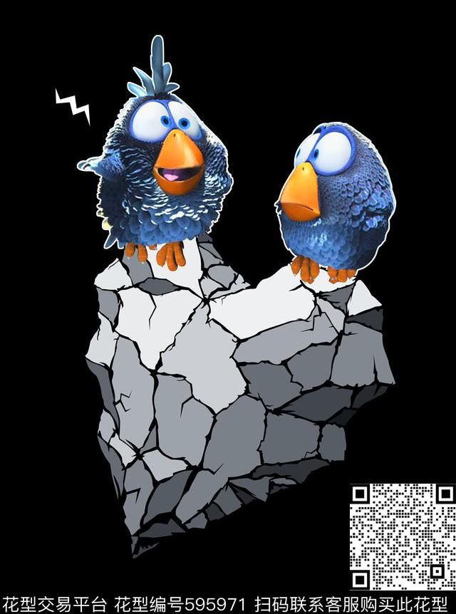 一石二鸟小鸟．石头男装传统印花华亿平台下载（图片编号: 595971） - 瓦栏（Walan）